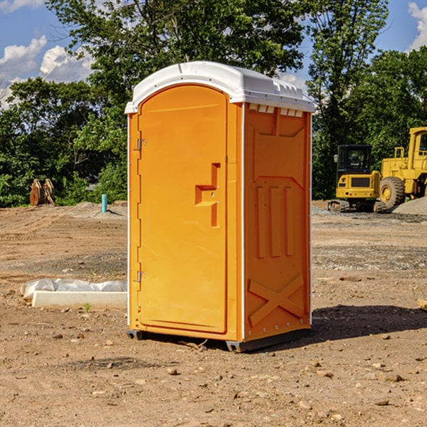 how often are the portable restrooms cleaned and serviced during a rental period in Stevensville